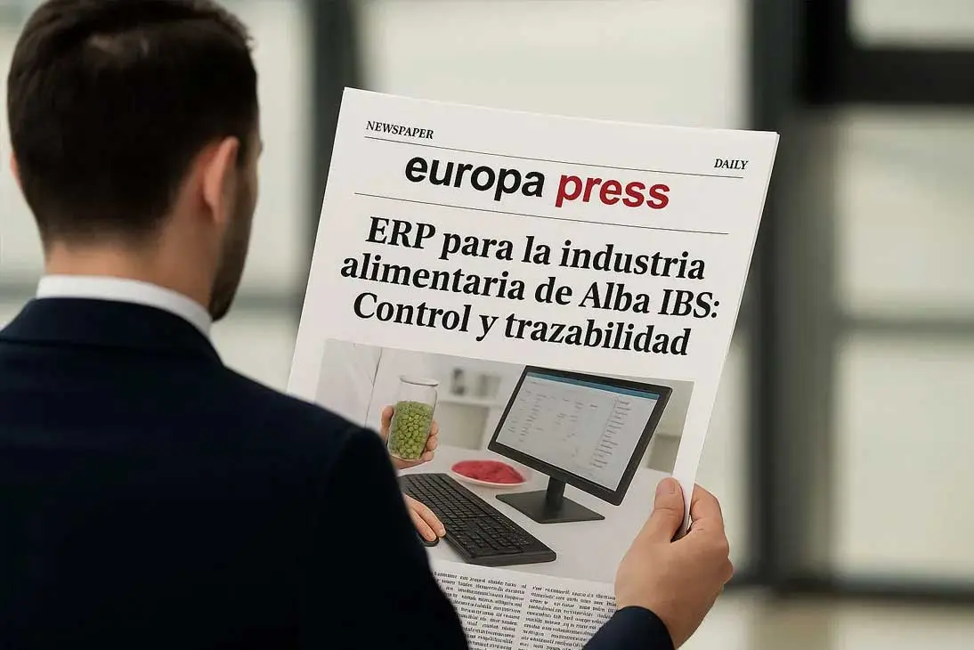Aparición en prensa de Europa Press que reconoce el valor del software ERP para la industria alimentaria desarrollado por Alba IBS